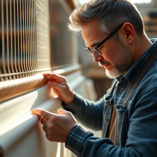 Close-up of high-quality fabric being inspected by a Soft Haven artisan